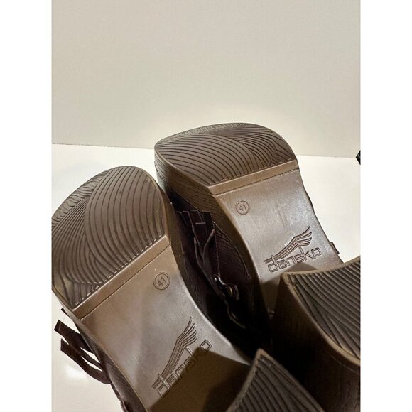 Dansko Deni Mule Clog Fringe Studded Women's Size 41 - Picture 9 of 11